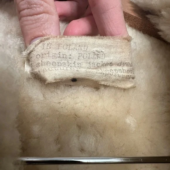 Vintage 70s Polish Sheepskin Embroidered Fur Coat - Picture 5 of 9